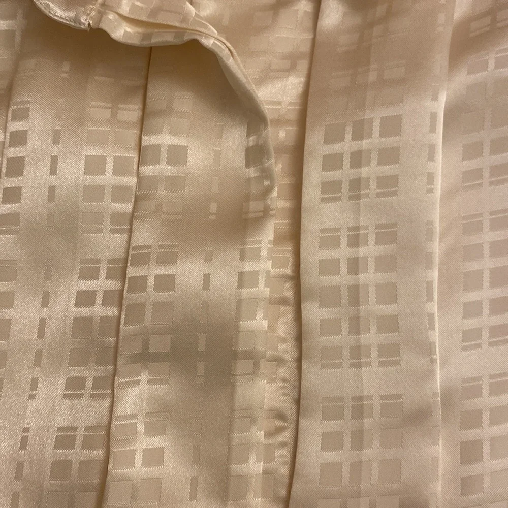 Vintage Joan Harper Women’s Blouse 12 Long Sleeve Button Up Shoulder Pads Ivory - Picture 6 of 9